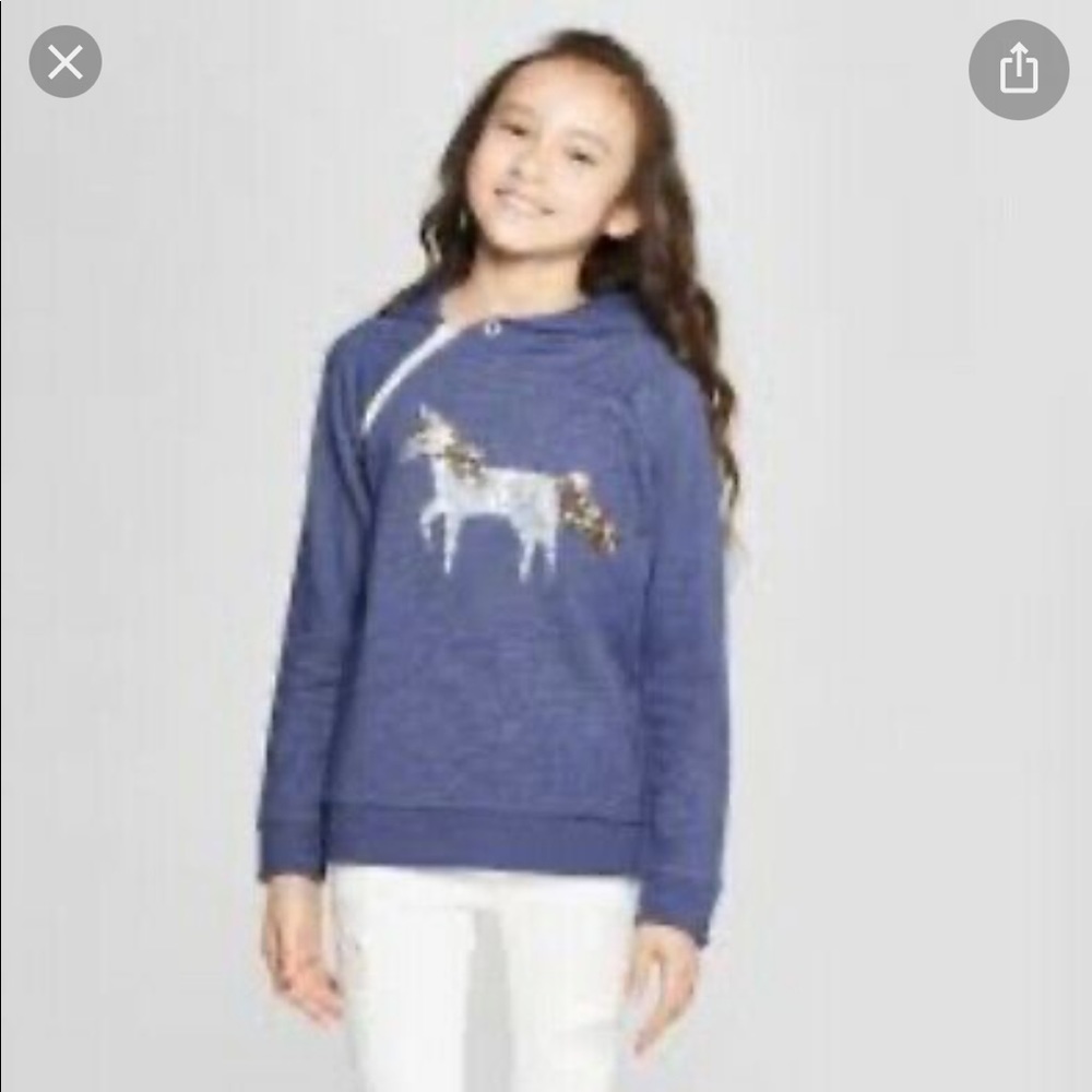 Cat and jack sequin unicorn hoodie